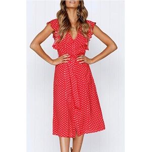 Coventavenue -  Polkadot Midi Summer Dress